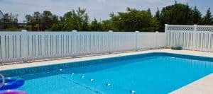 vinyl swim pool fence