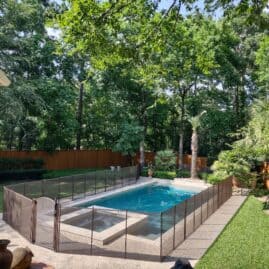 sharp looking pool fence near montgomery, texas